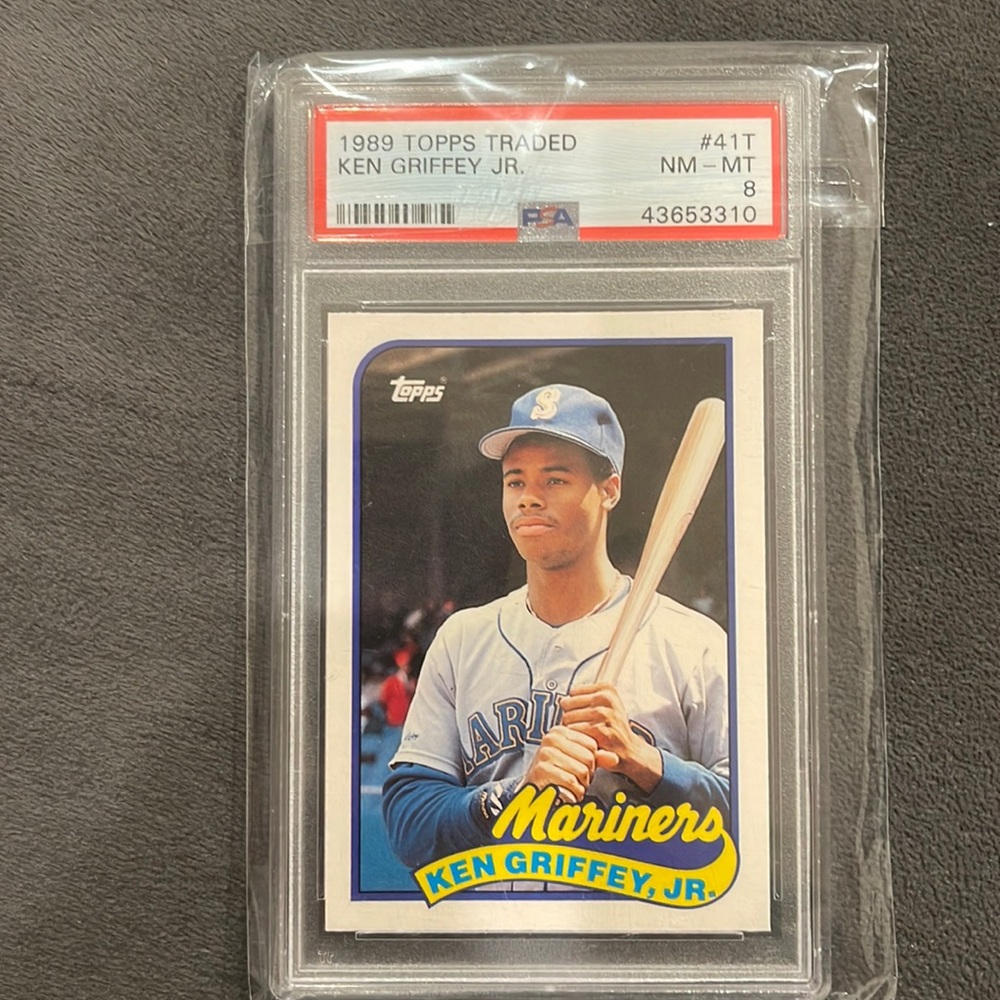1989 Topps Ken Griffey Junior rookie PSA grade 8